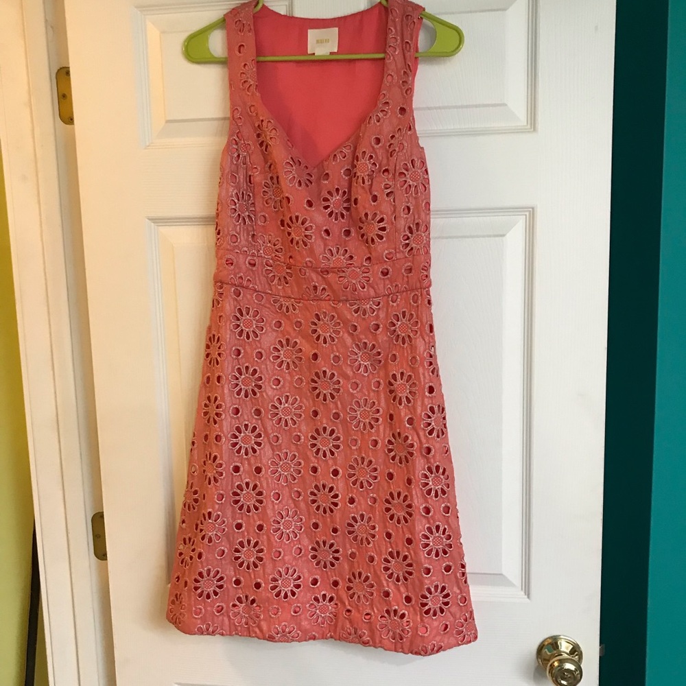 Maeve from Anthropologie coral dress
